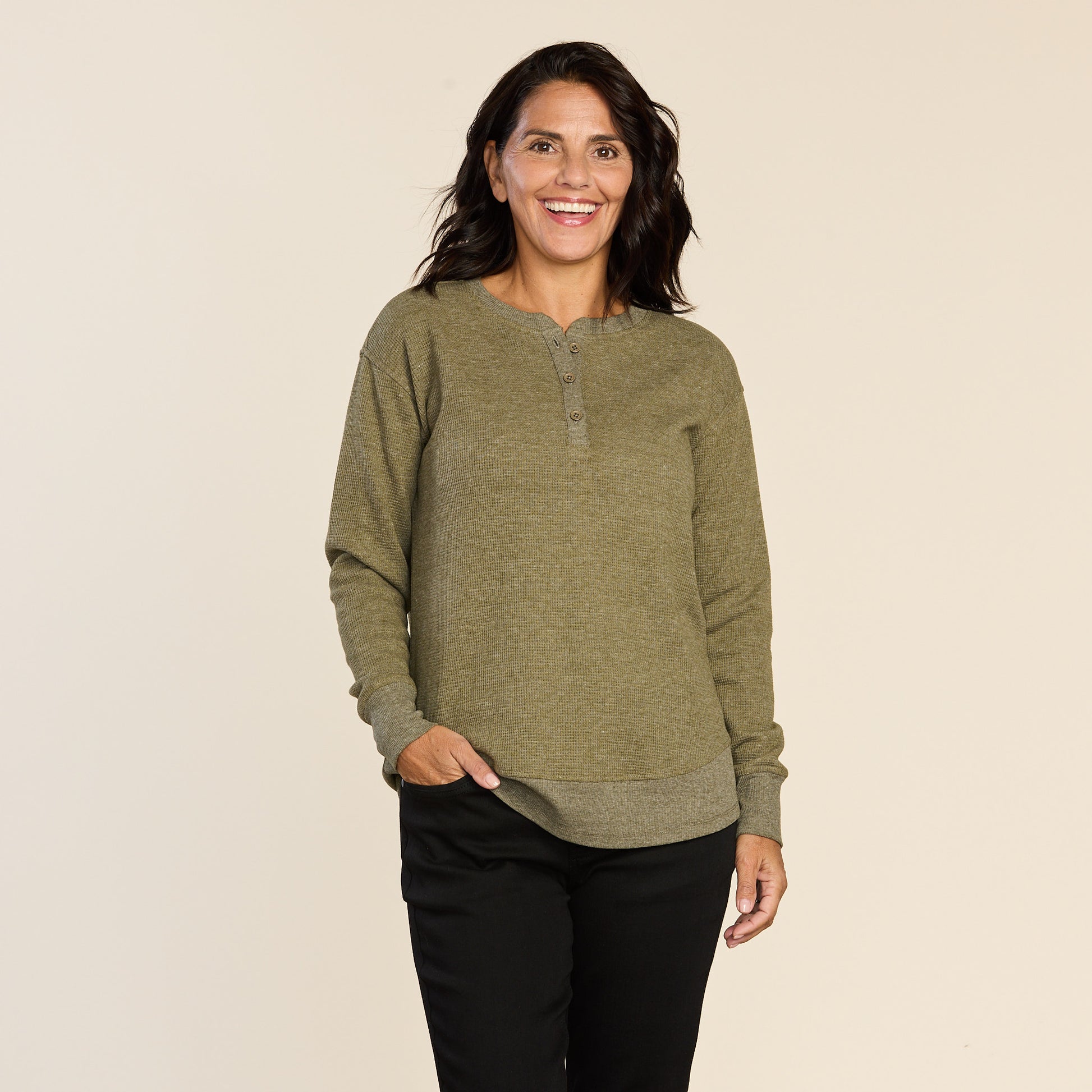 Burnt Olive Front Detail Missy