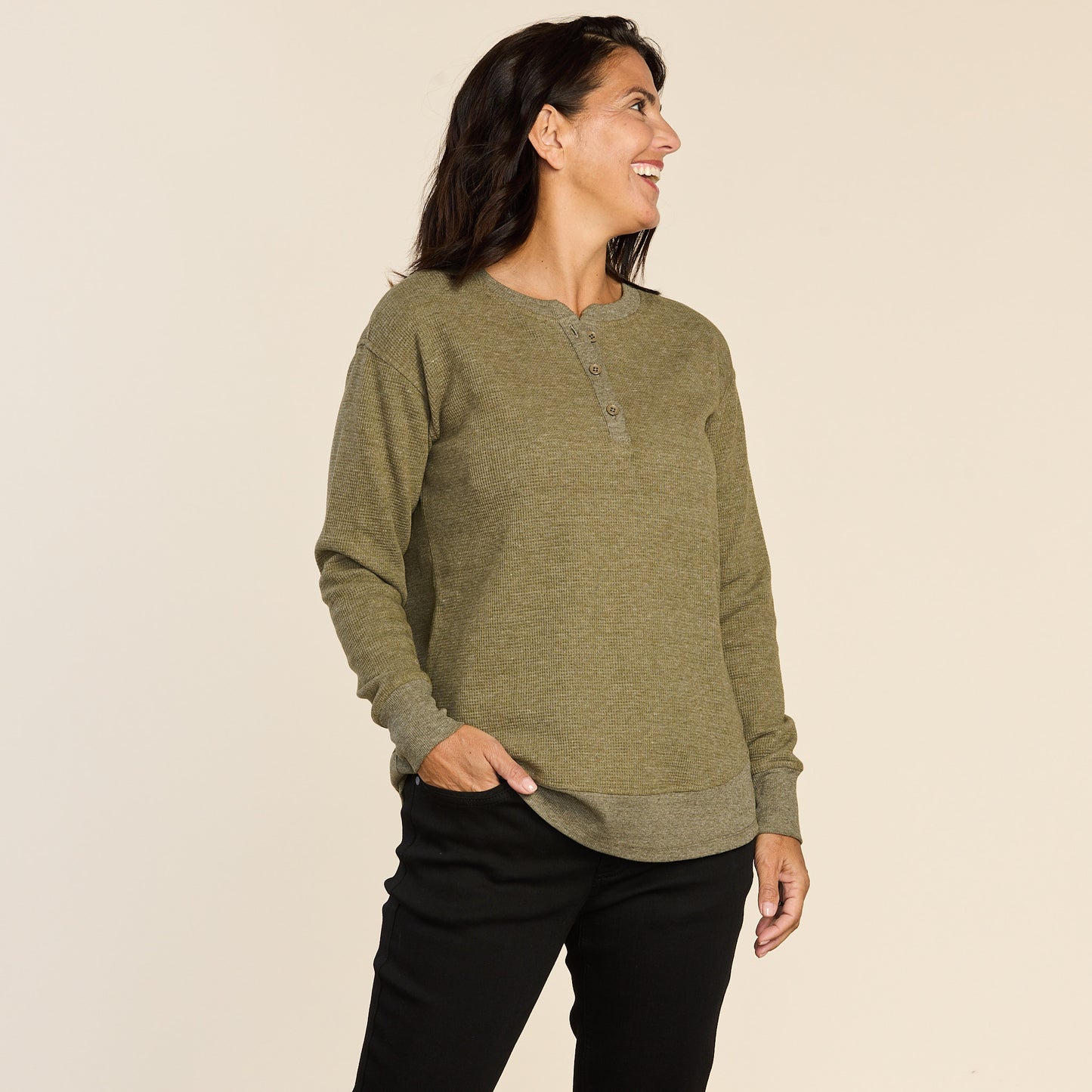 Burnt Olive Front Detail Missy