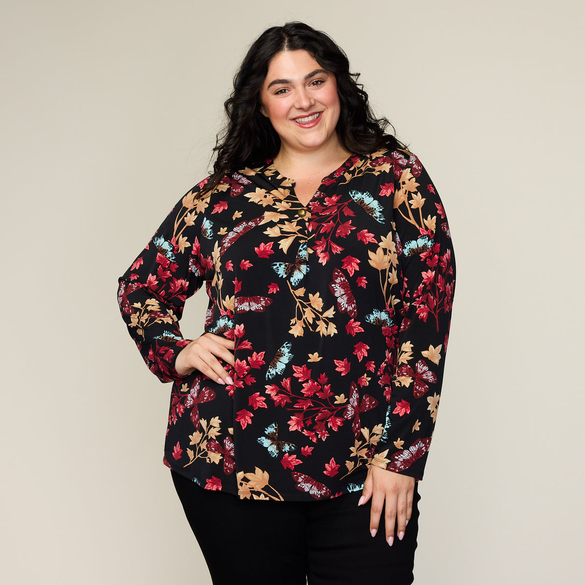 Black Front Detail Women