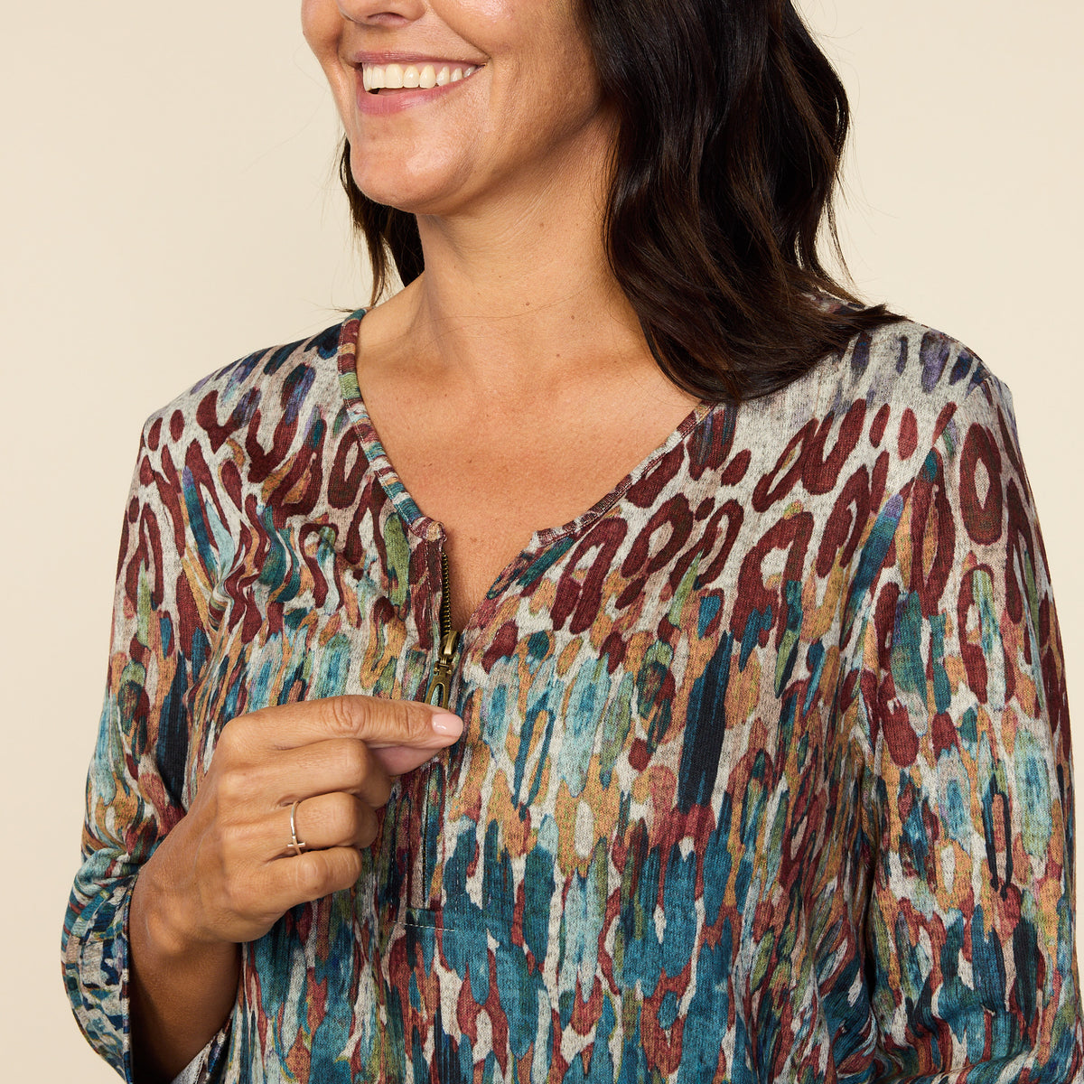 Multi Print Detail Missy