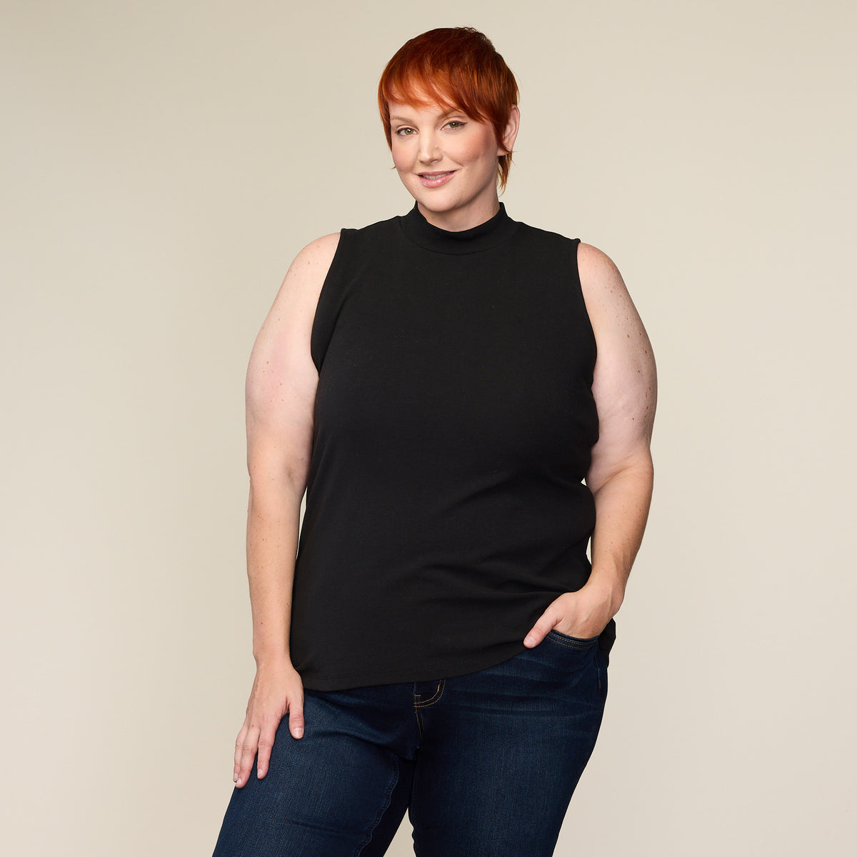 Black Front Detail Women