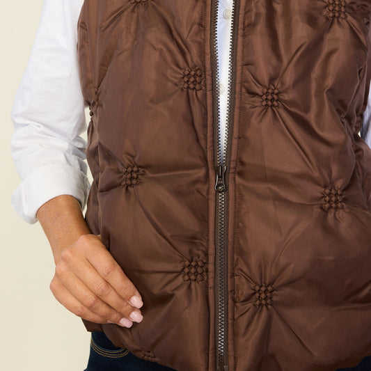 Shaved Chocolate Zipper Detail Missy