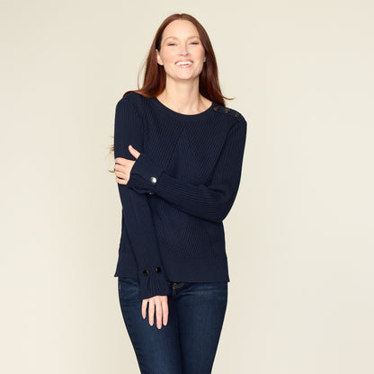 Navy Blazer Front Detail Missy