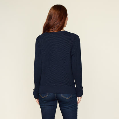 Navy Blazer Back Detail Missy