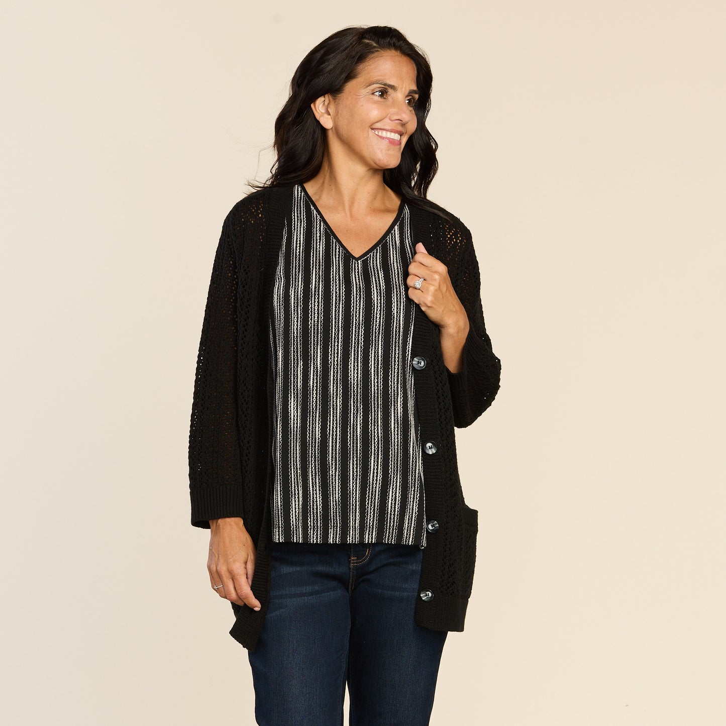 Black Front Detail Missy