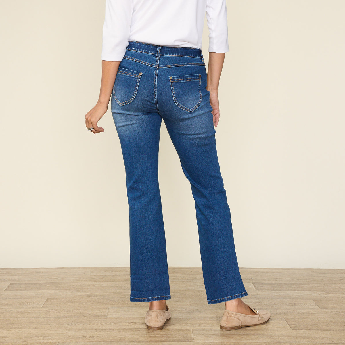 Med Stonewash Back Detail Missy