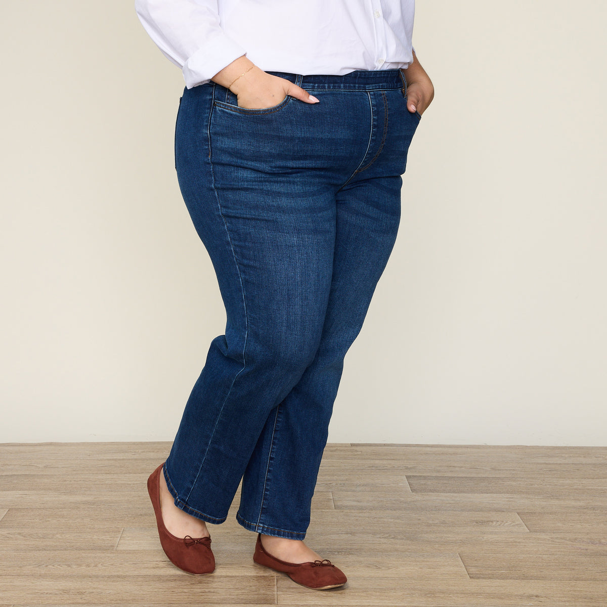 Dark Wash Side Detail Women