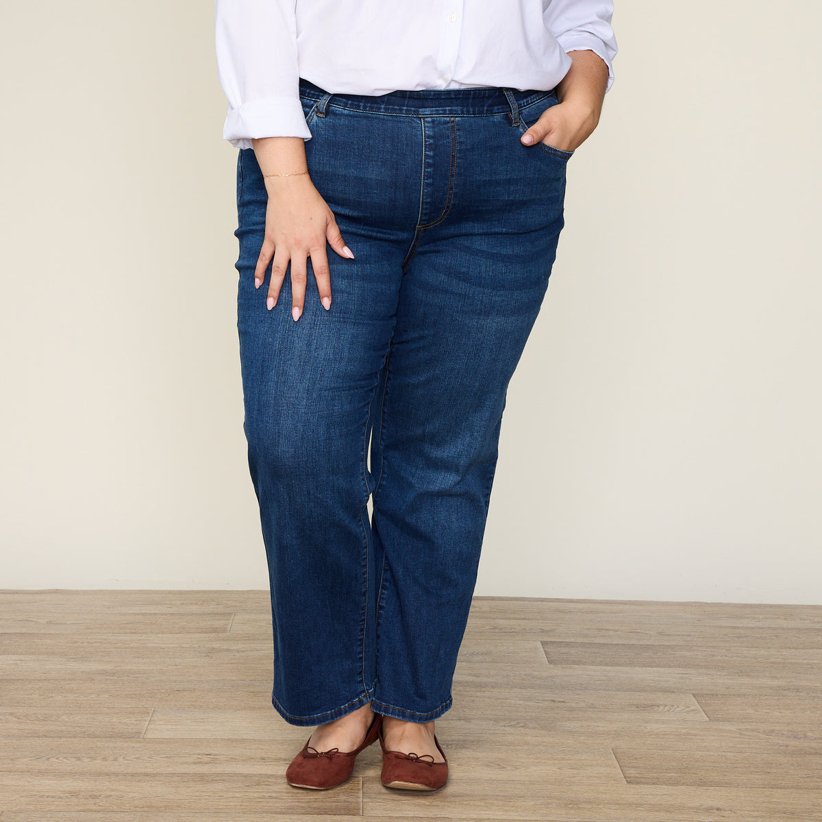 Dark Wash Front Detail Women