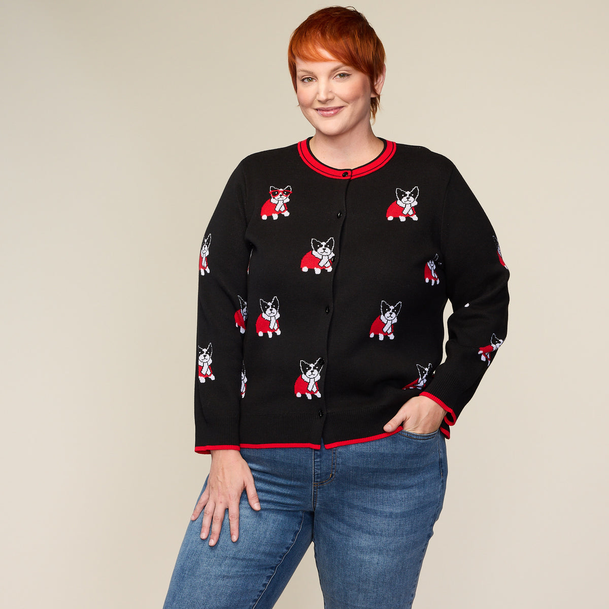 Black Front Detail Women
