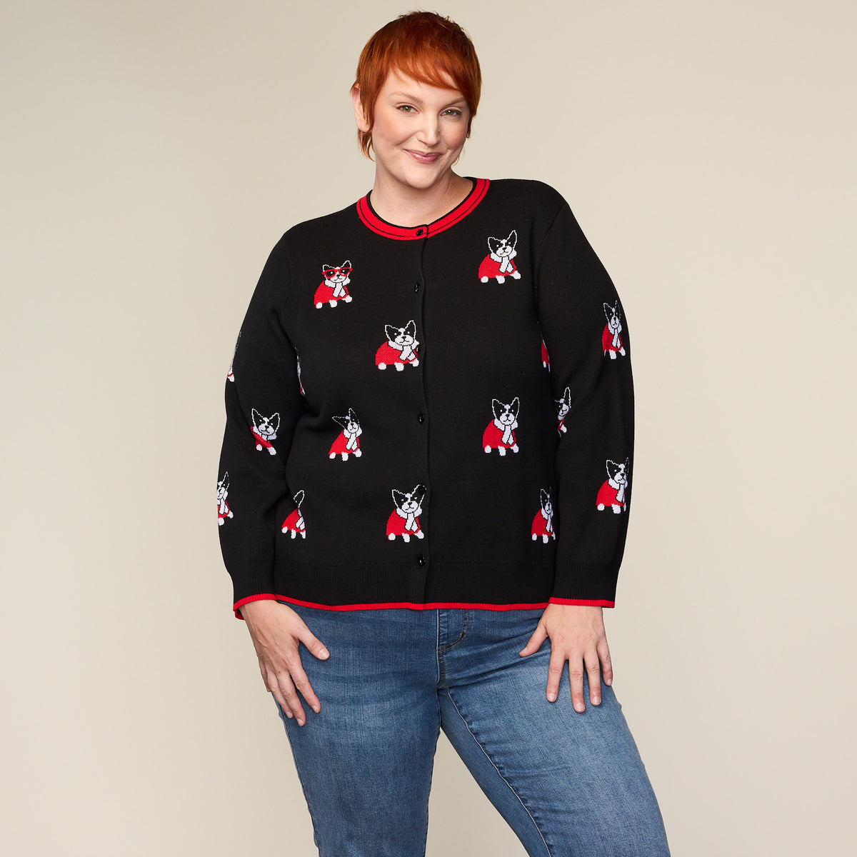Black Front Detail Women