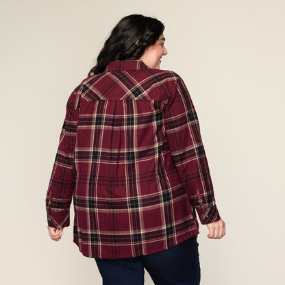 Burgundy Back Detail Women