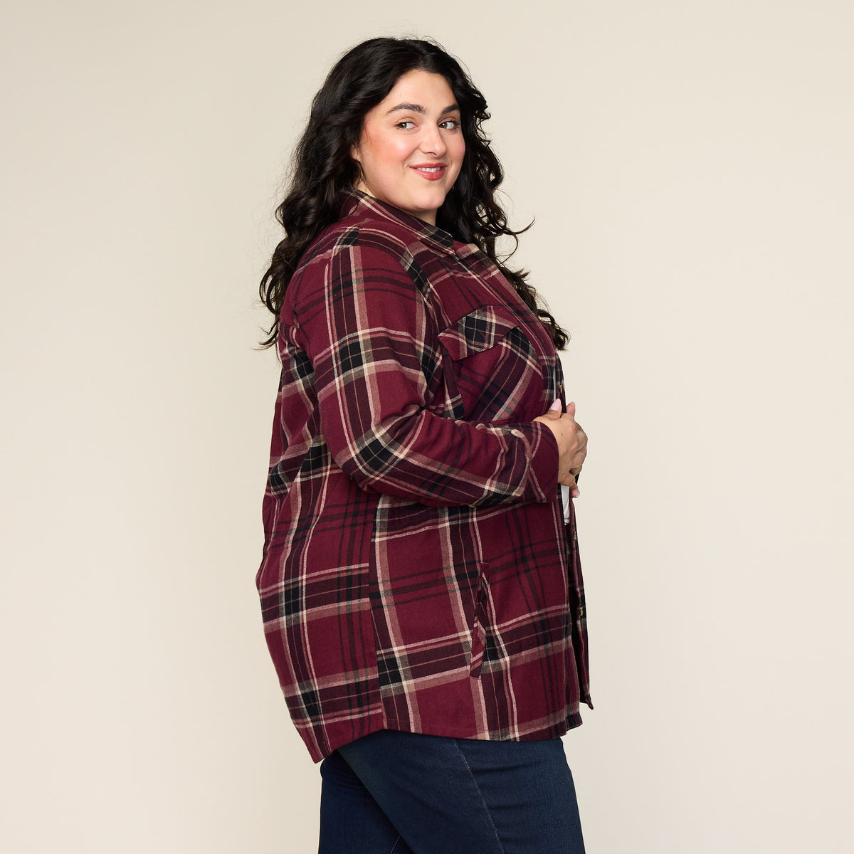 Burgundy Side Detail Women