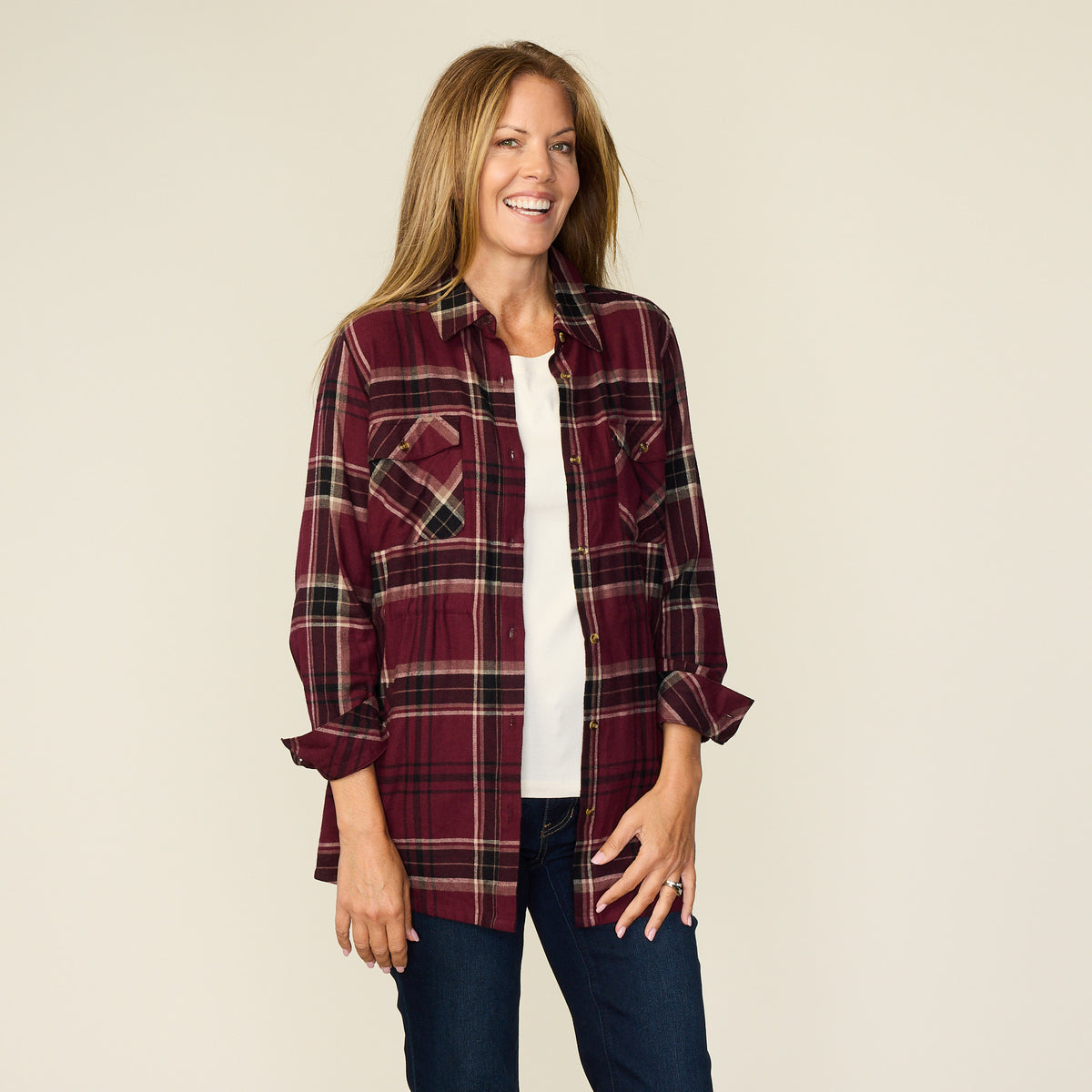 Burgundy Front Detail Missy