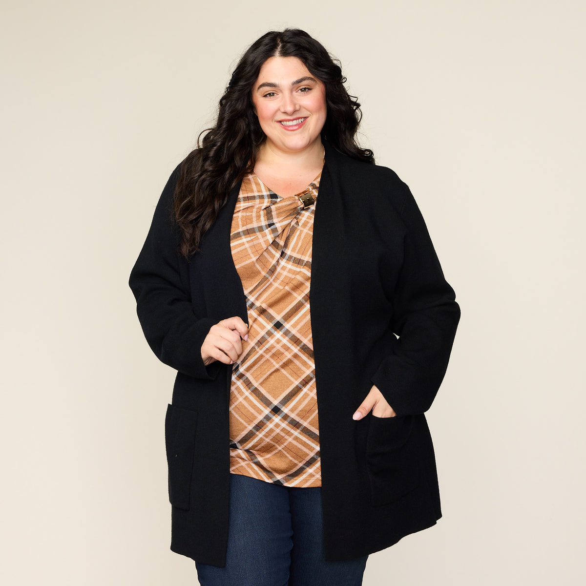 Black Front Detail Women
