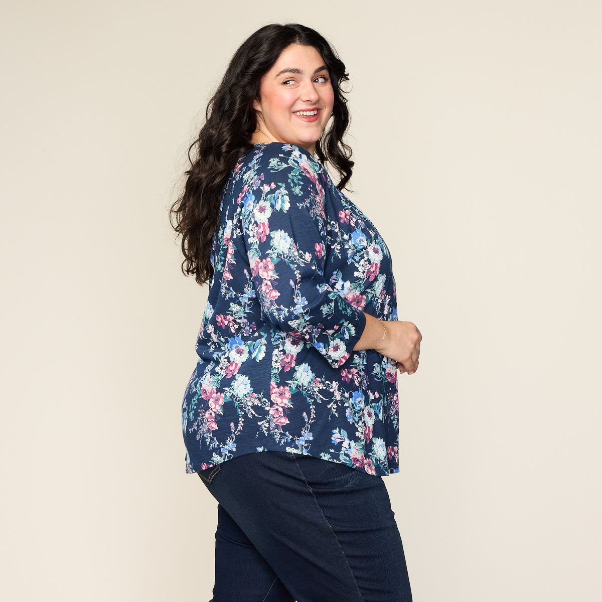 Navy Blazer Side Detail Women