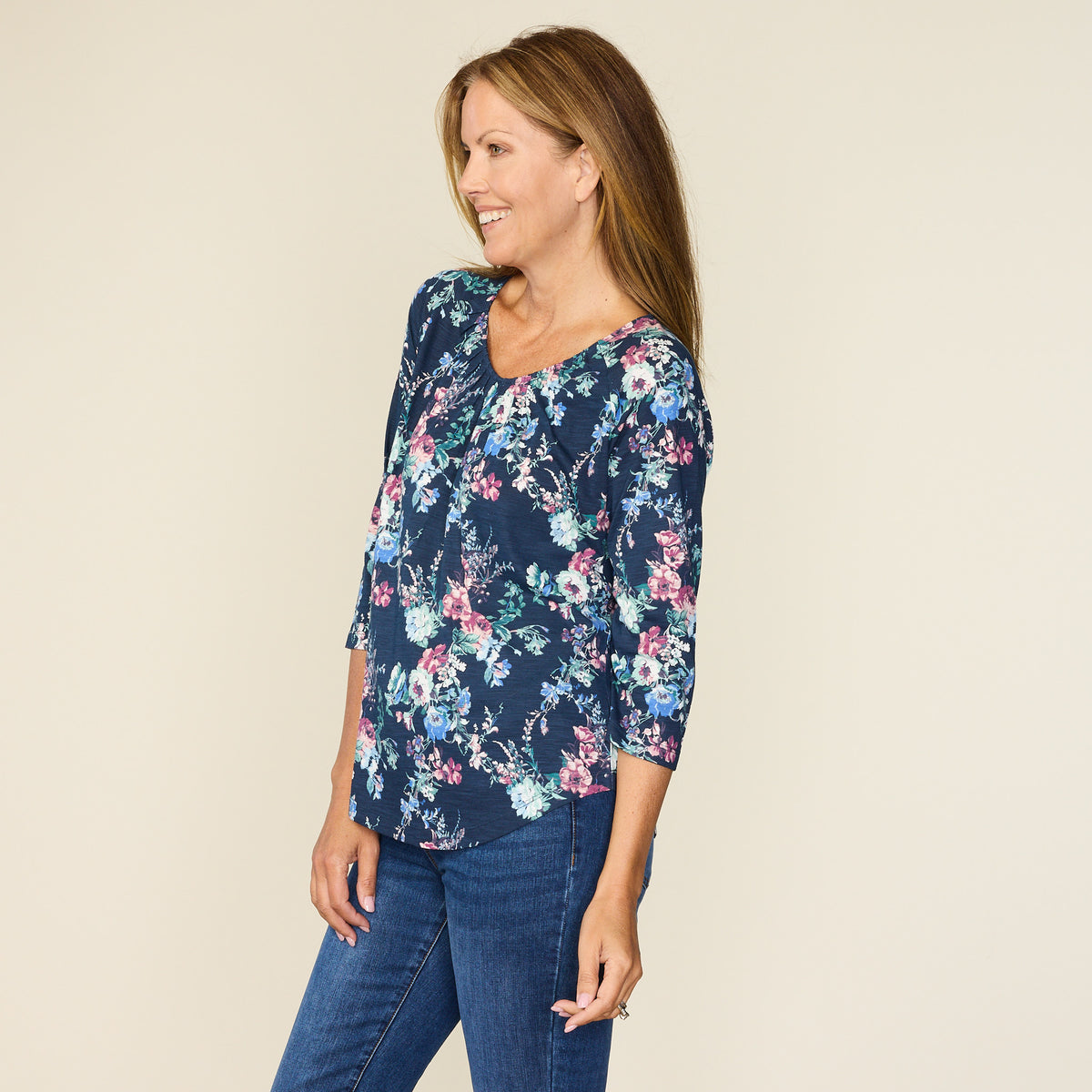 Navy Blazer Side Detail Missy