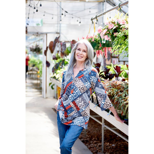 Patchwork Bell Sleeve Y Neck Tunic – Christopher & Banks