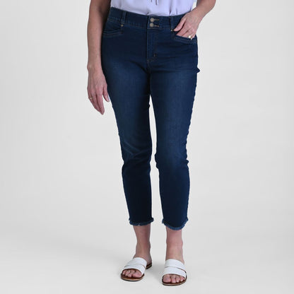 Signature Slimming Frayed Cuff Ankle Jean