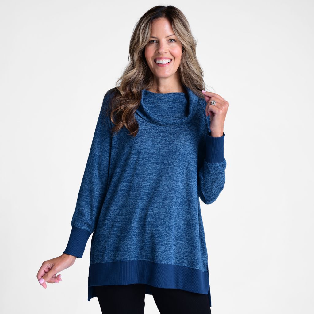 Cowl Neck Long Sleeve Tunic