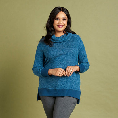 Cowl Neck Long Sleeve Tunic