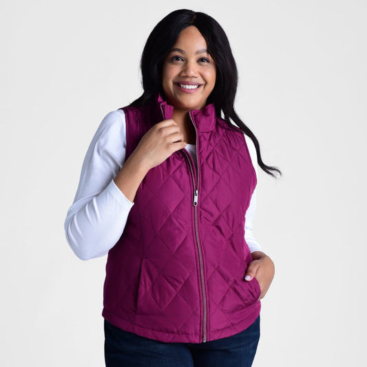 Quilted Zip Front Vest