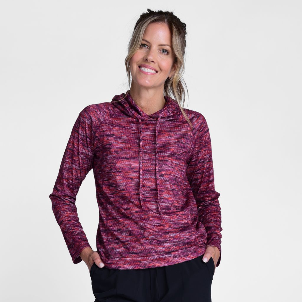Relaxed Restyled Spacedye Printed Long Sleeve Hoodie