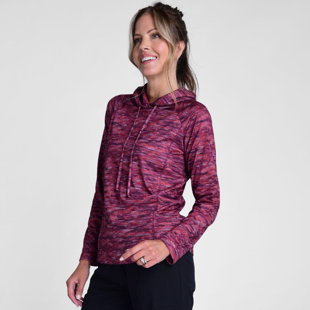 Relaxed Restyled Spacedye Printed Long Sleeve Hoodie