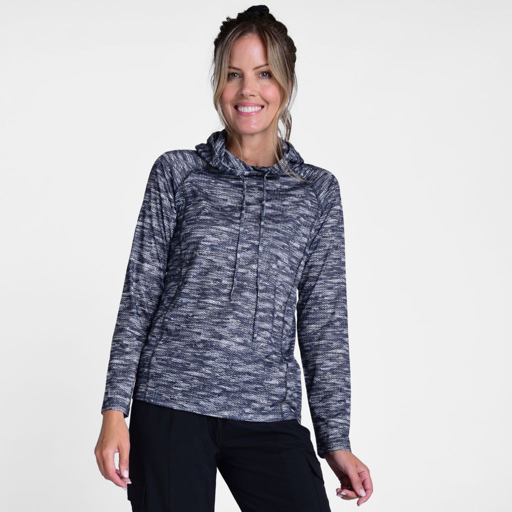 Relaxed Restyled Spacedye Printed Long Sleeve Hoodie