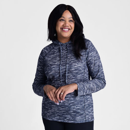 Relaxed Restyled Spacedye Printed Long Sleeve Hoodie