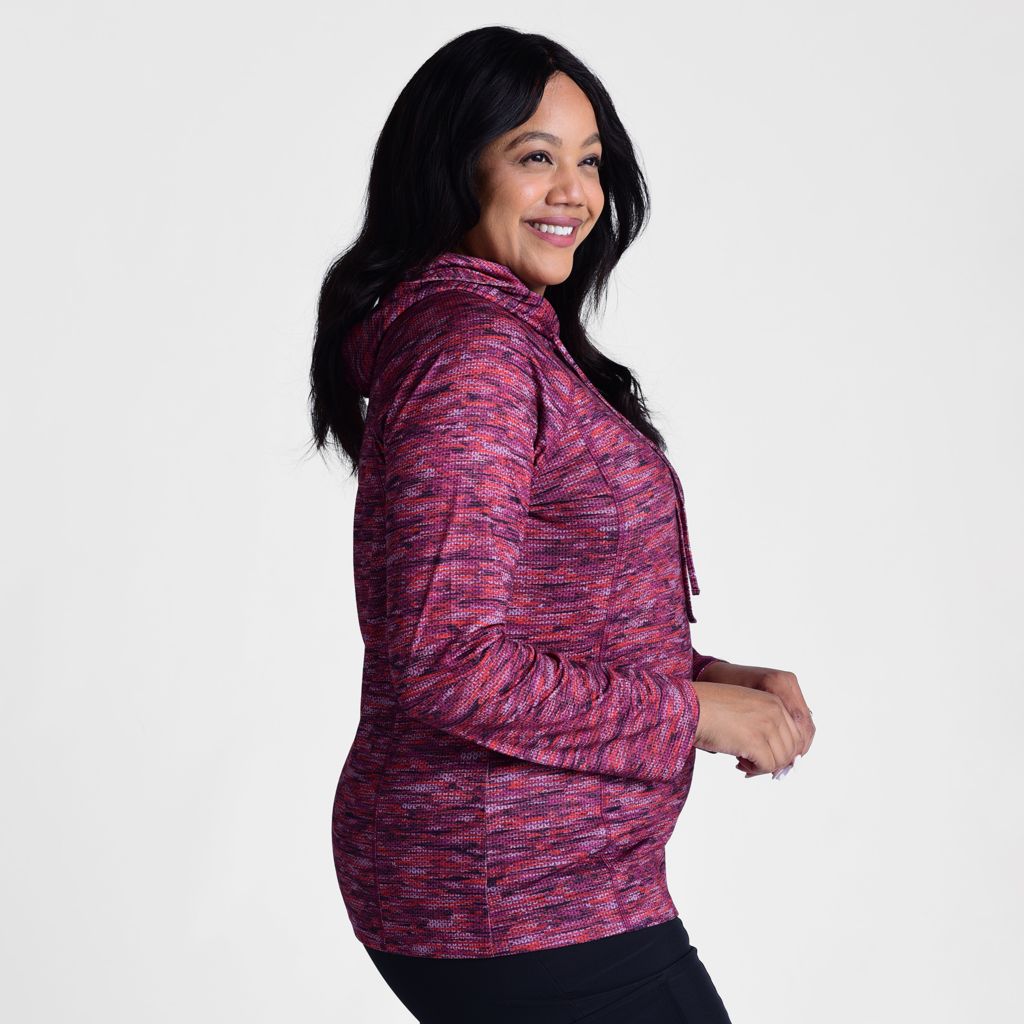 Relaxed Restyled Spacedye Printed Long Sleeve Hoodie