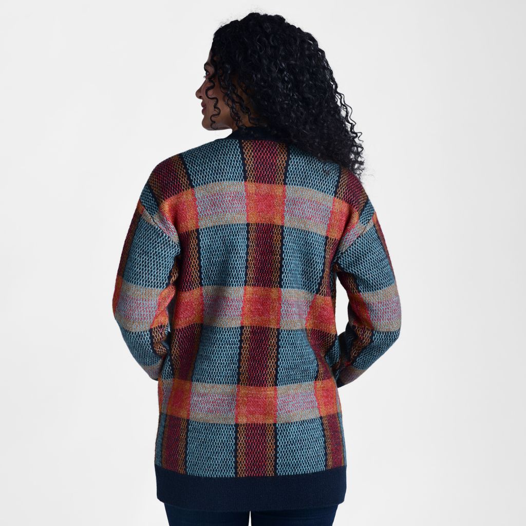 Plaid Patch Pocket Cardigan