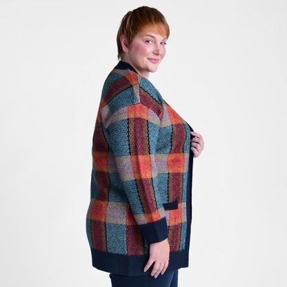 Plaid Patch Pocket Cardigan