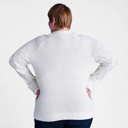 Cable Knit Collared Pullover