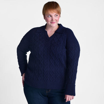 Cable Knit Collared Pullover