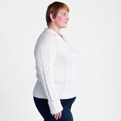 Cable Knit Collared Pullover