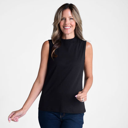 Sleeveless Mock Neck Perfect Tank