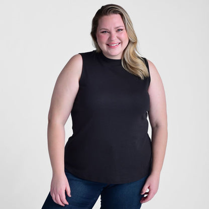 Sleeveless Mock Neck Perfect Tank