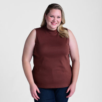 Sleeveless Mock Neck Perfect Tank