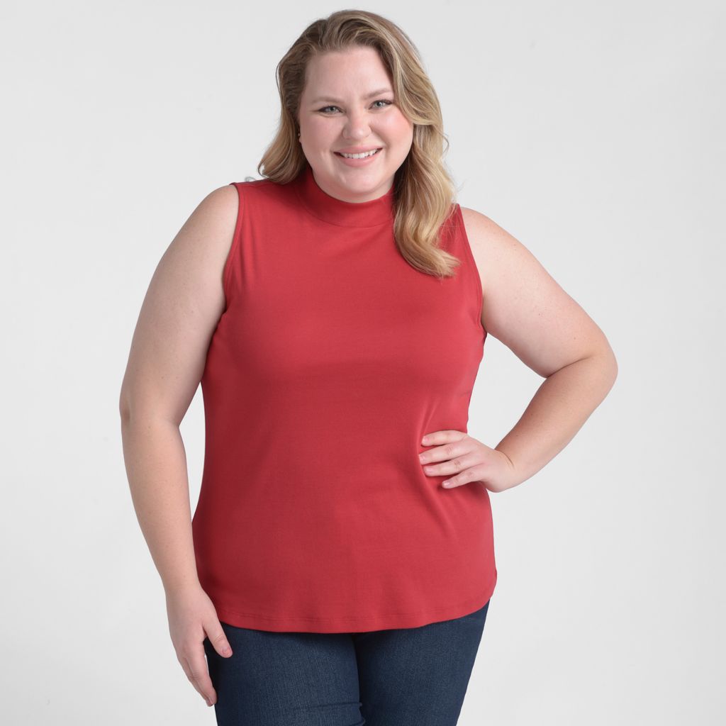 Sleeveless Mock Neck Perfect Tank