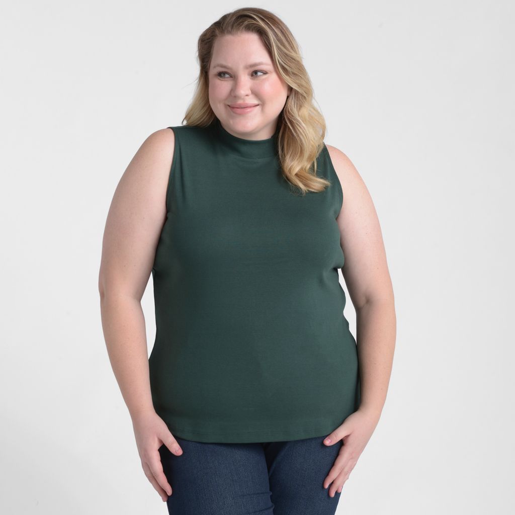 Sleeveless Mock Neck Perfect Tank