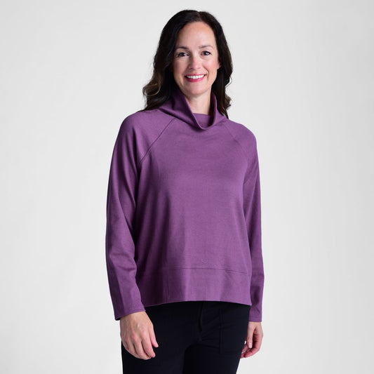 Relaxed Restyled Ribbed Turtleneck Top