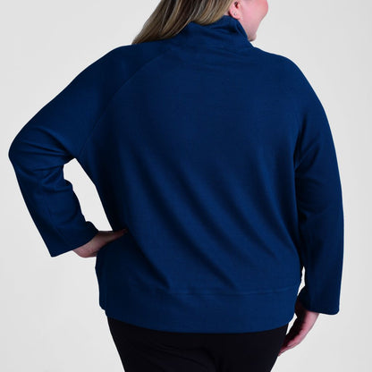 Relaxed Restyled Ribbed Turtleneck Top