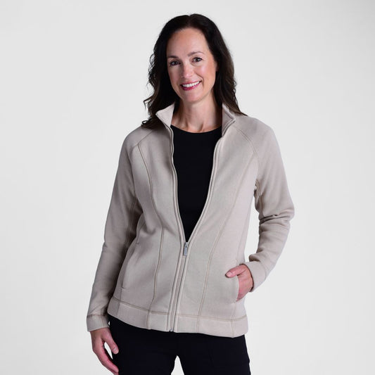 Relaxed Restyled Zip Front Sweater Fleece Jacket