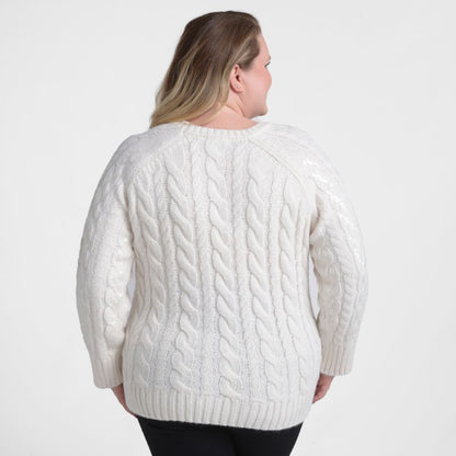 Sequin Cable Knit Sweater