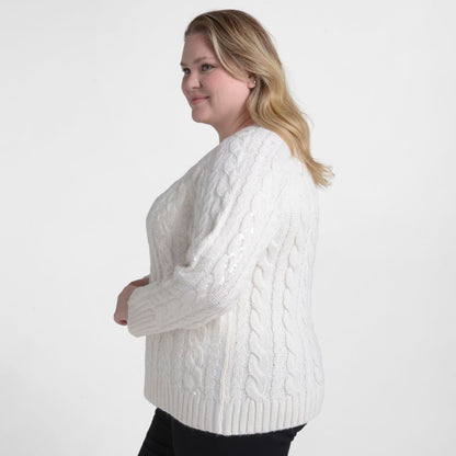 Sequin Cable Knit Sweater