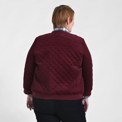 Diamond Quilted Bomber Jacket