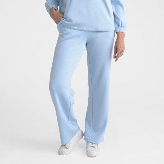 Relaxed Restyled Brushed Wide Leg Pull On Pant