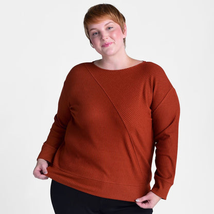 Relaxed Restyled Rib Knit Top
