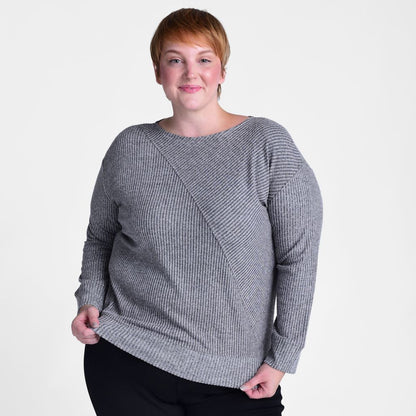 Relaxed Restyled Rib Knit Top