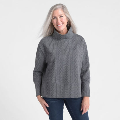 Relaxed Restyled Cable Pattern Top
